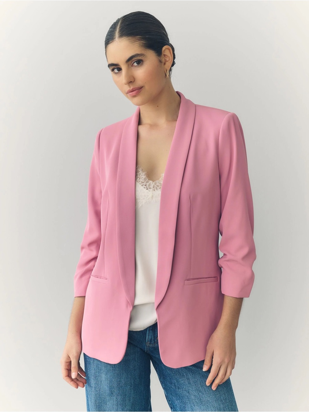 NORDSTROM NWOT Open-Front Pink Women's Blazer Jacket